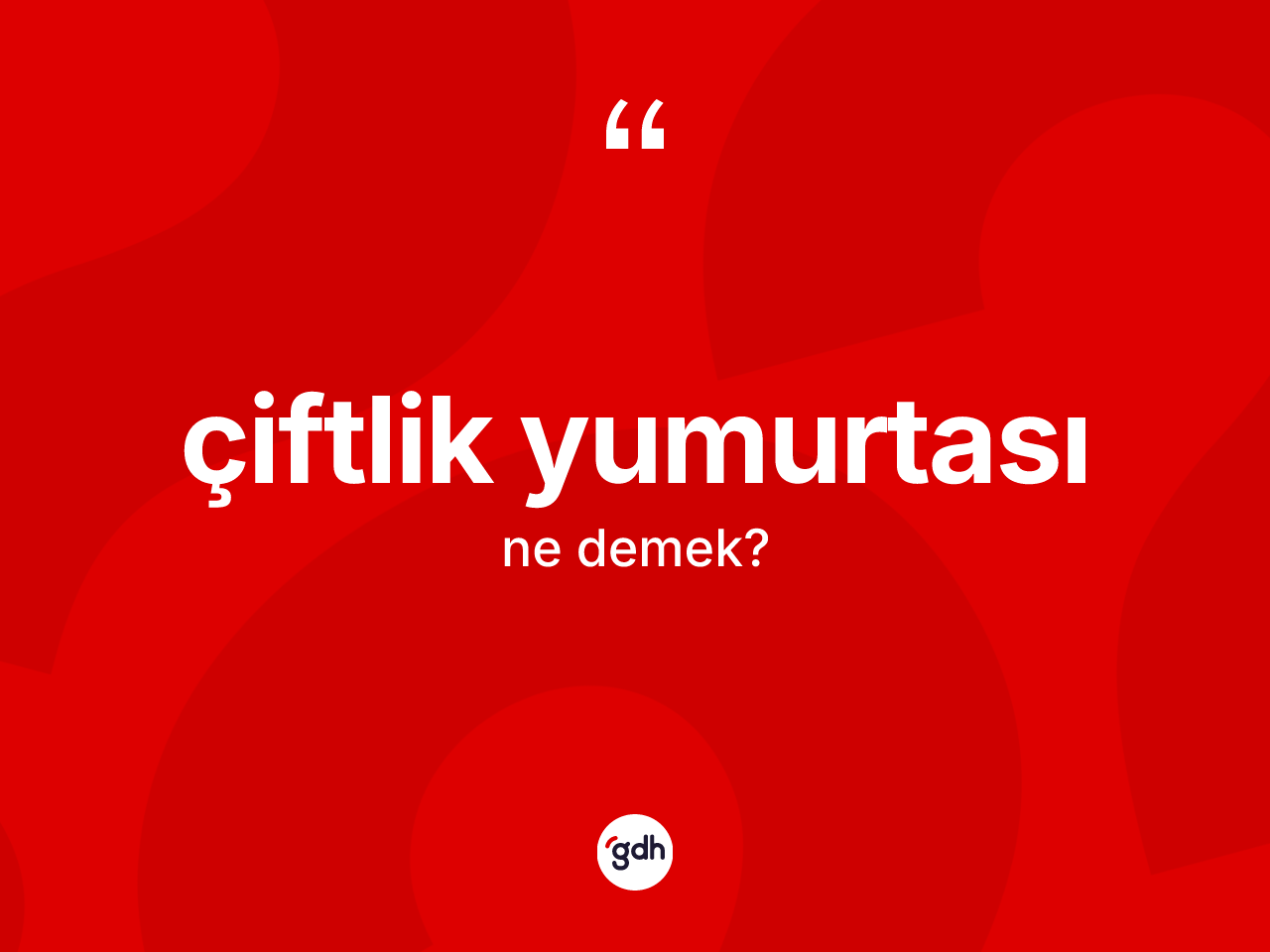 Çiftlik yumurtası kelimesinin anlamı nedir? Çiftlik yumurtası kelimesinin TDK anlamı nedir?