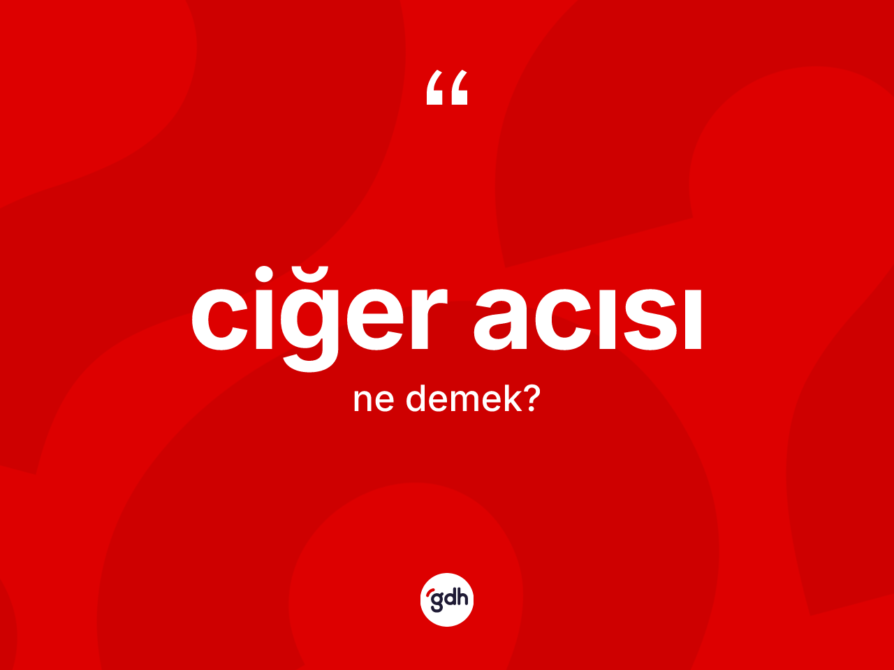 Ciğer acısı kelimesinin sözlükteki tanımı nedir? Ciğer acısı kelimesinin kaç farklı anlamı var?