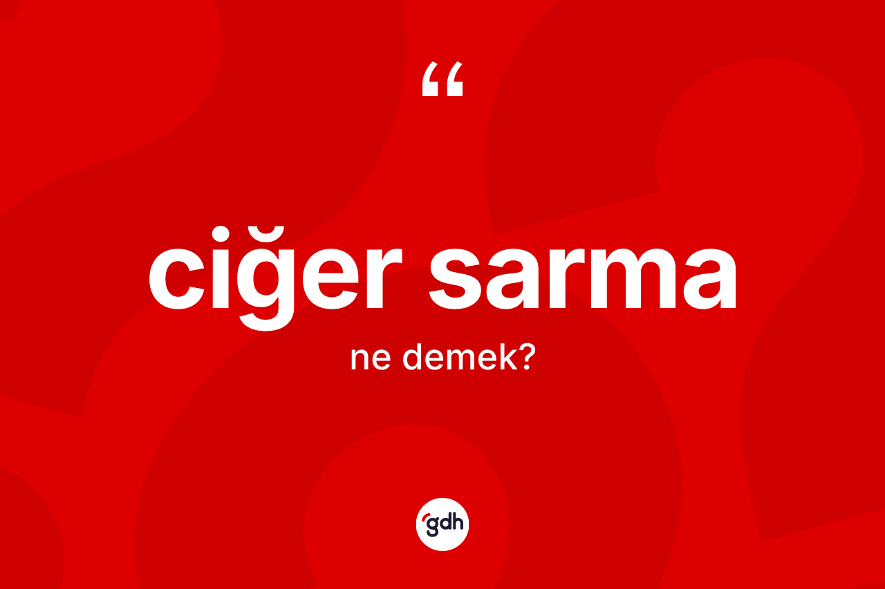 Ciğer sarma kelimesinin tanımı nedir?