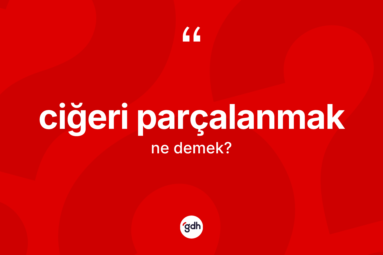 Ciğeri parçalanmak ifadesinin kısaca anlamı nedir?