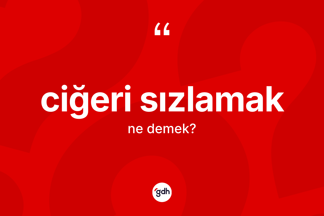 Ciğeri sızlamak sözü nedir?