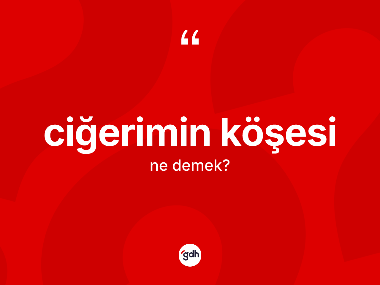 Ciğerimin köşesi deyiminin anlamı nedir? Ciğerimin köşesi ifadesi hangi durumlarda kullanılır?