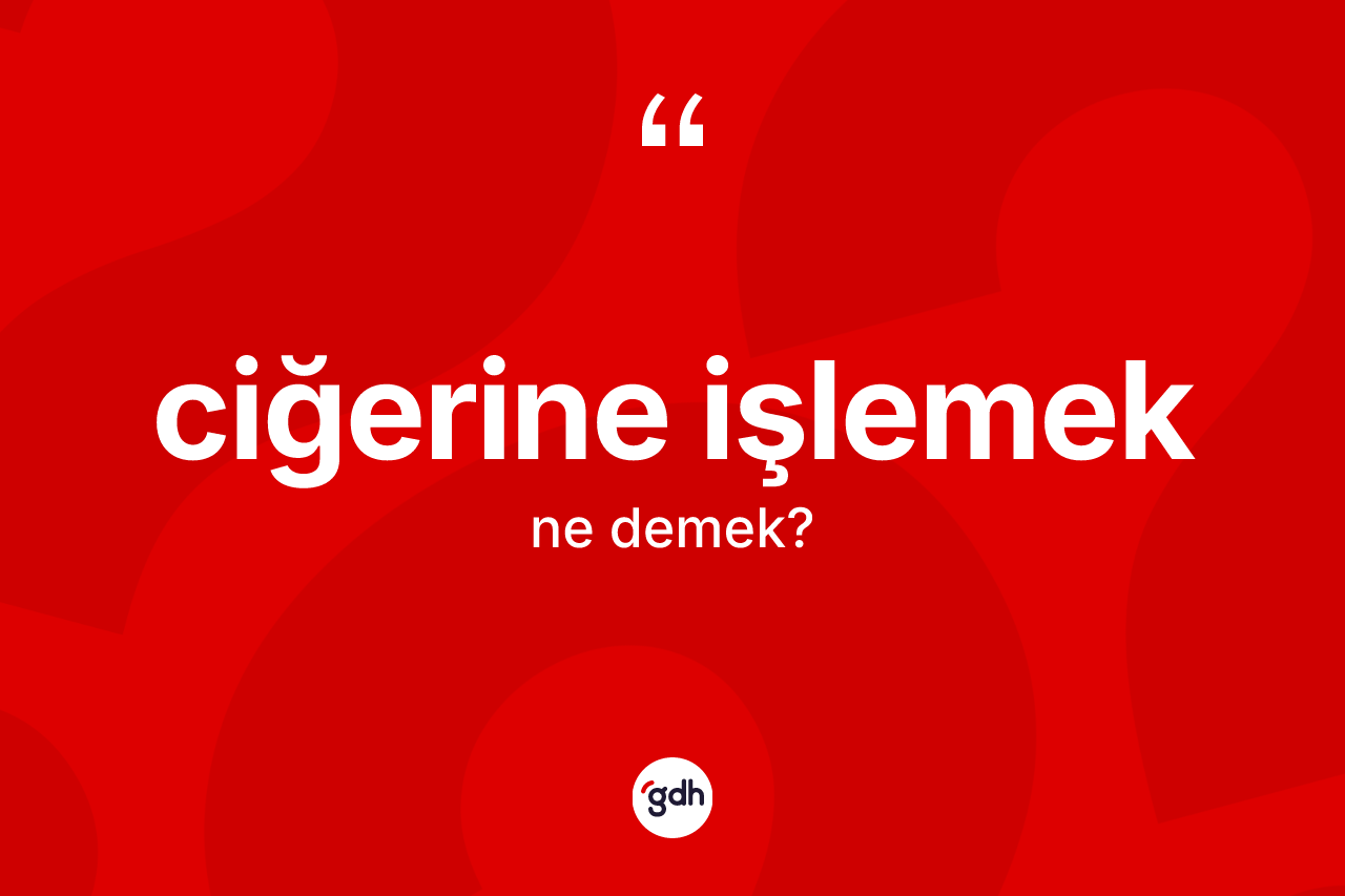 Ciğerine işlemek sözü ne anlama gelir?
