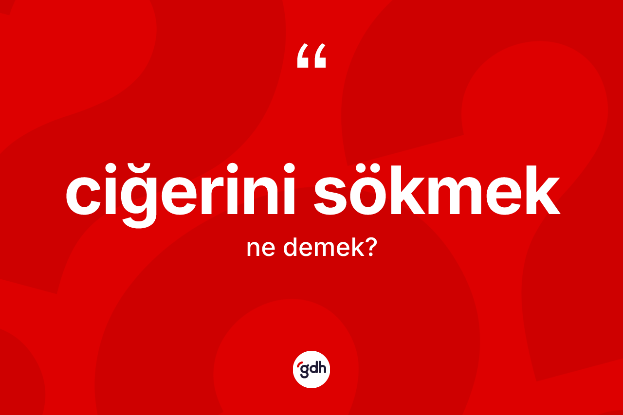 Ciğerini sökmek ifadesinin tanımı nedir?