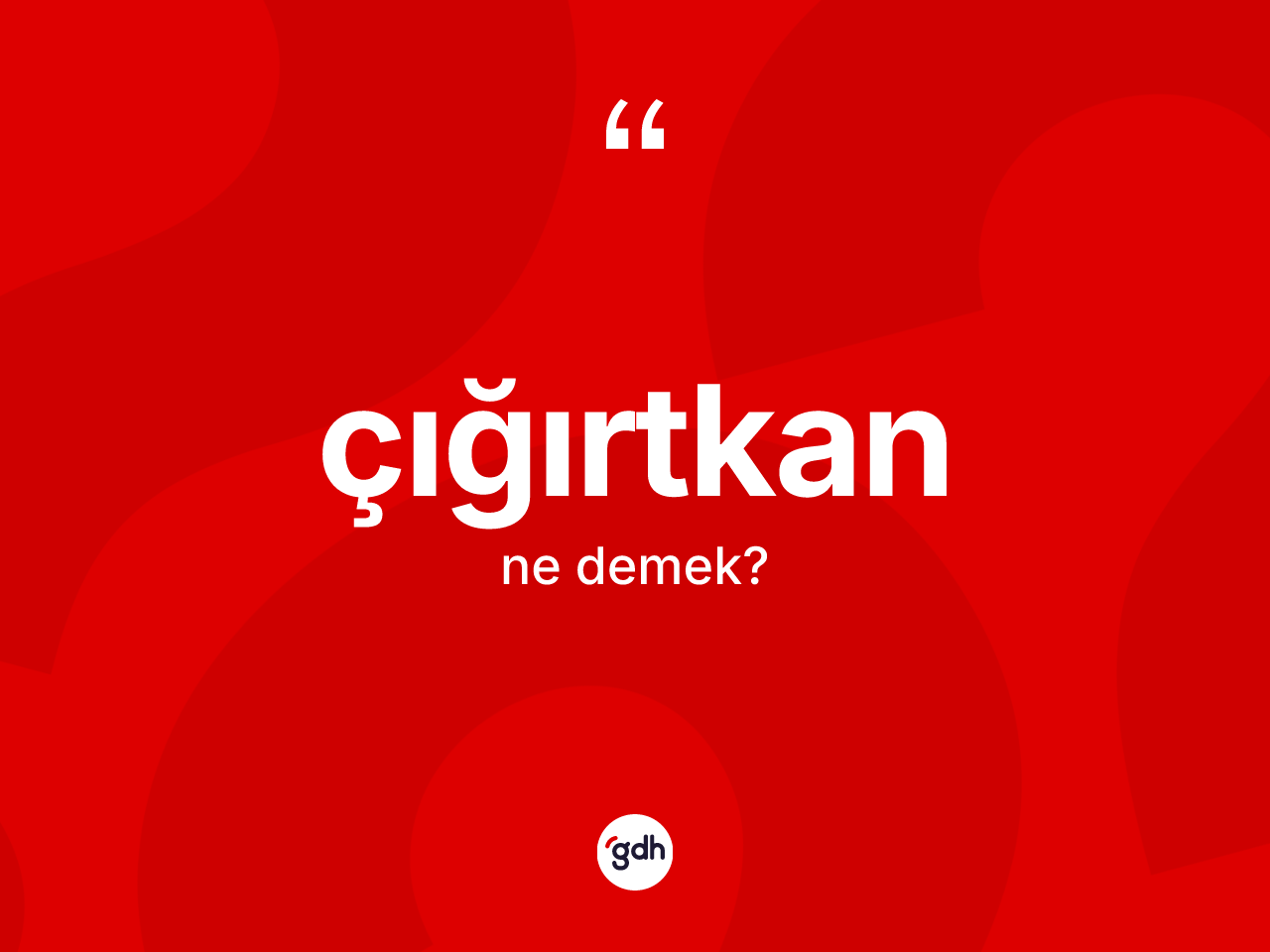 Çığırtkan kelimesi nedir? Çığırtkanın kısaca tanımı nedir?