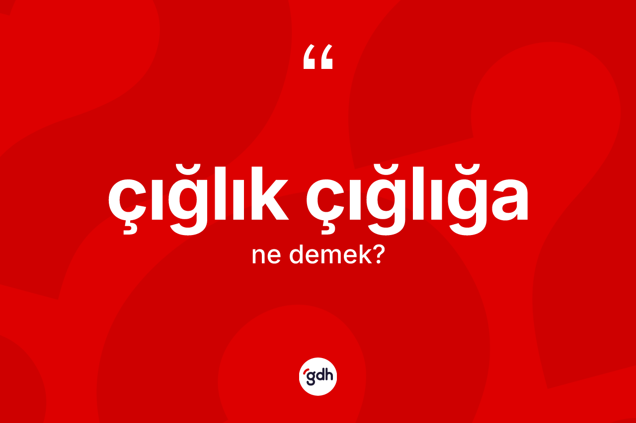 Çığlık çığlığa kelimesi ne anlama gelir? Çığlık çığlığanın TDK'ya göre anlamı nedir?