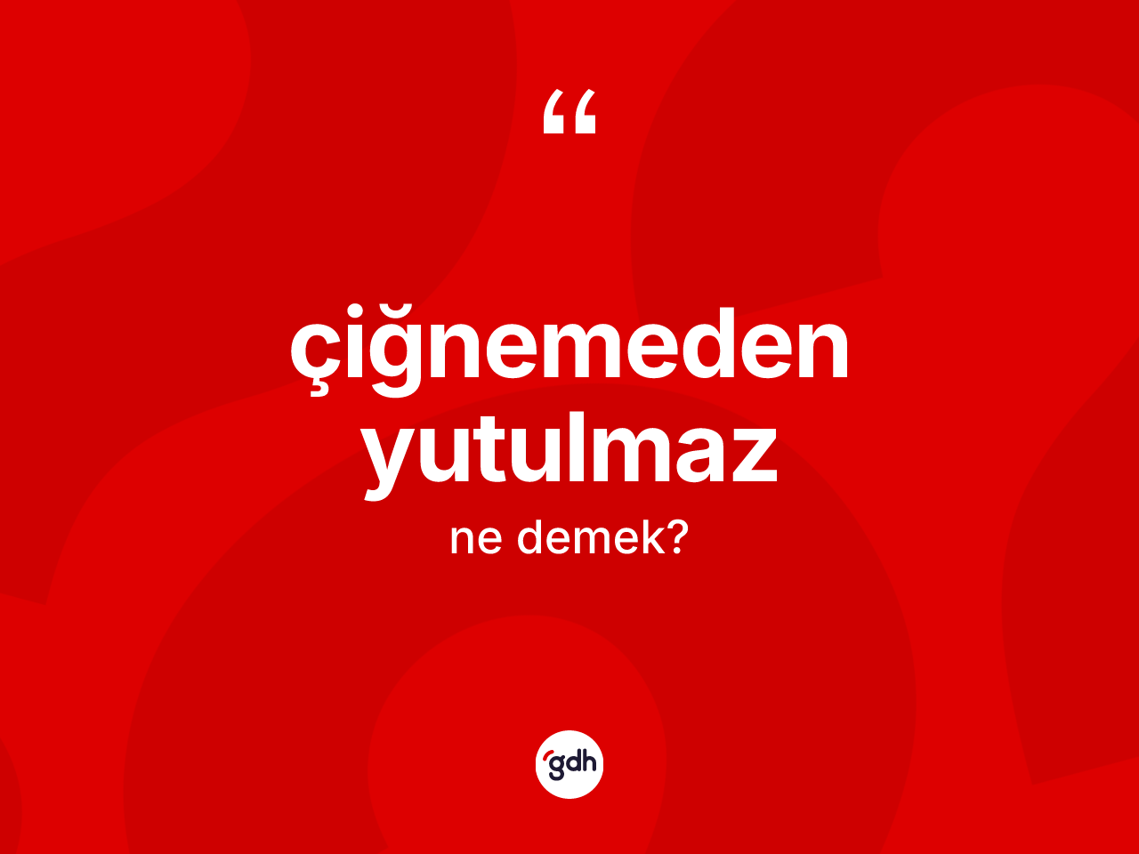 Çiğnemeden yutulmaz ifadesinin kısaca tanımı nedir? Çiğnemeden yutulmaz ifadesi nerede kullanılır?