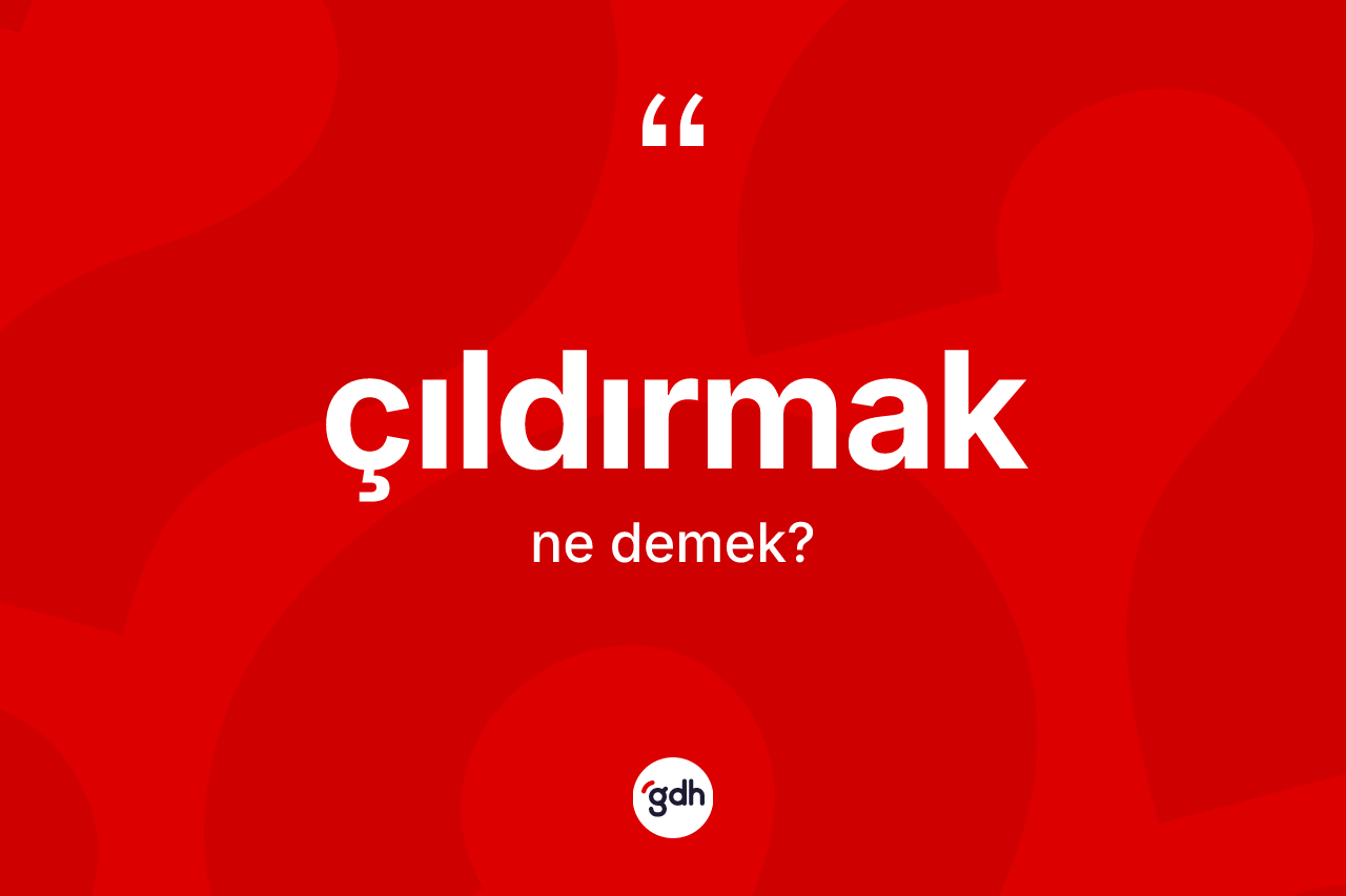 Çıldırmak kelimesi ne demek? Çıldırmağın TDK'ya göre anlamı nedir?