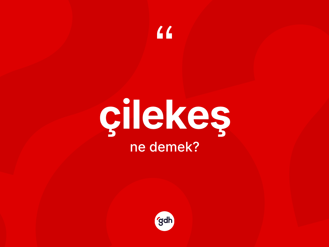 Çilekeş kelimesinin anlamı nedir? Çilekeşin TDK'ya göre anlamı nedir?