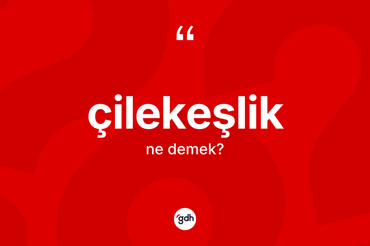 Çilekeşlik kelimesinin anlamı nedir? Çilekeşlik kelimesinin özellikleri nelerdir?