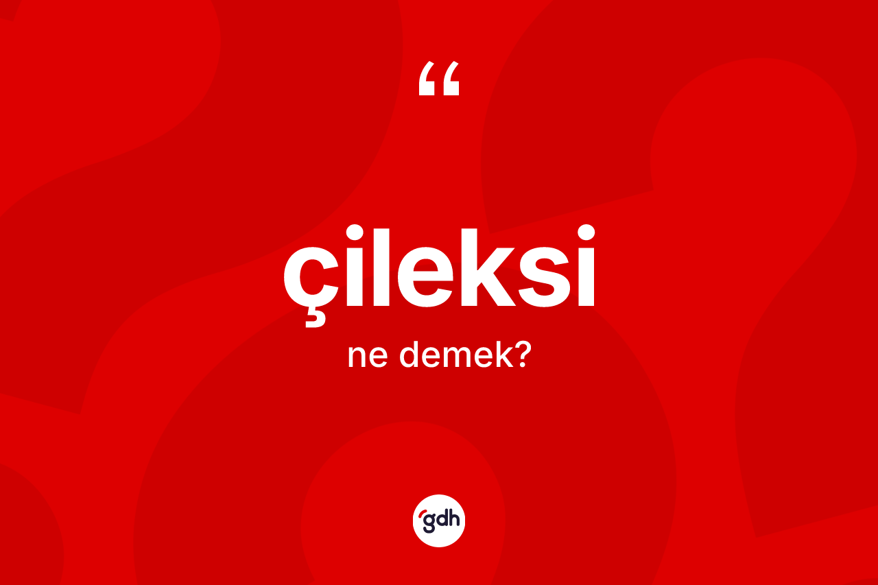 Çileksi kelimesi ne anlama gelir? Çileksinin TDK'ya göre anlamı nedir?