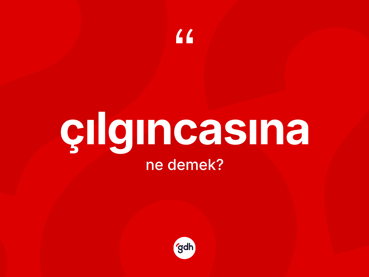 Çılgıncasına kelimesi ne anlama gelir? Çılgıncasına kelimesinin özellikleri nelerdir?
