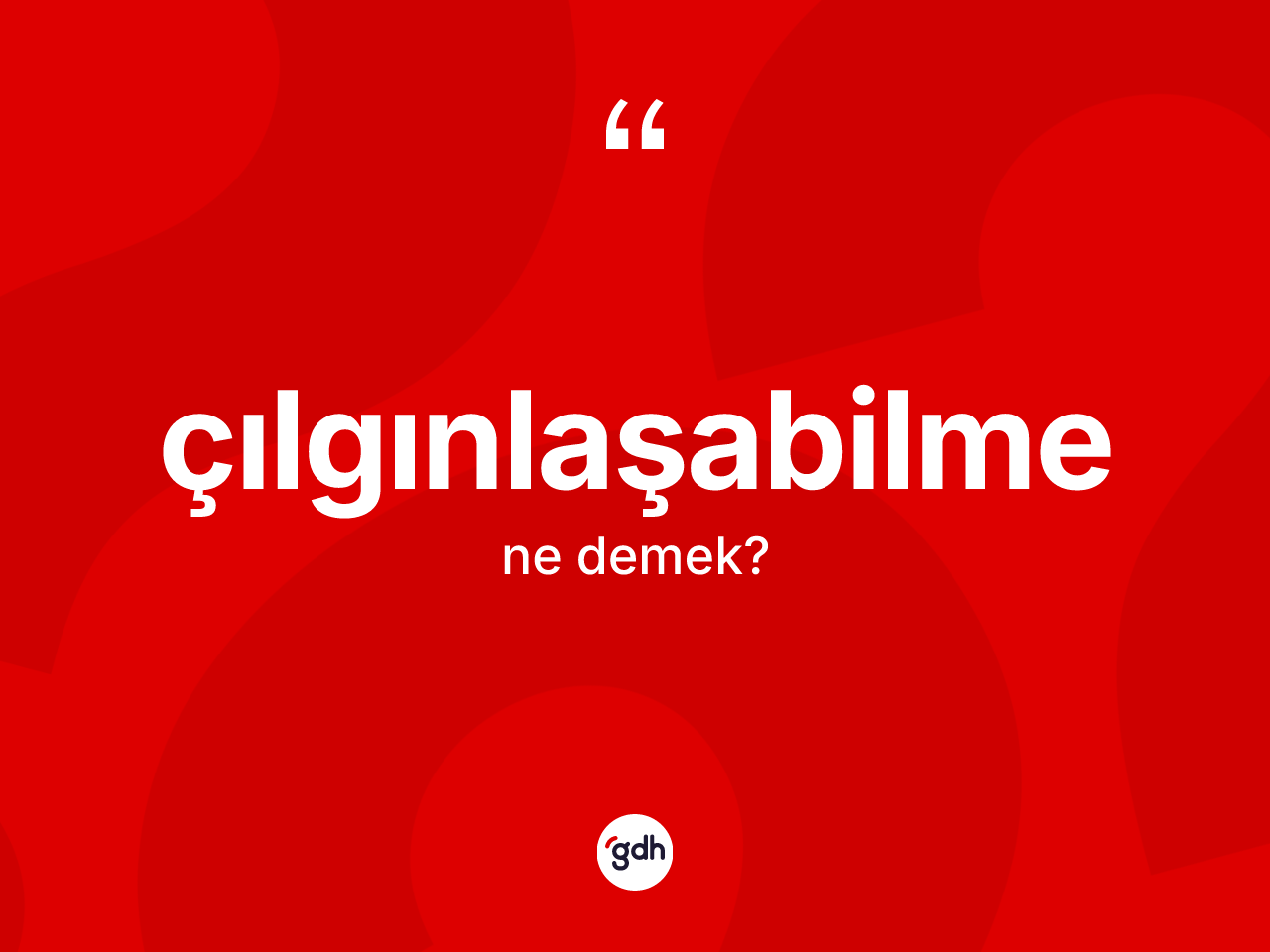 Çılgınlaşabilme ne demek? Çılgınlaşabilme kelimesinin TDK anlamı nedir?