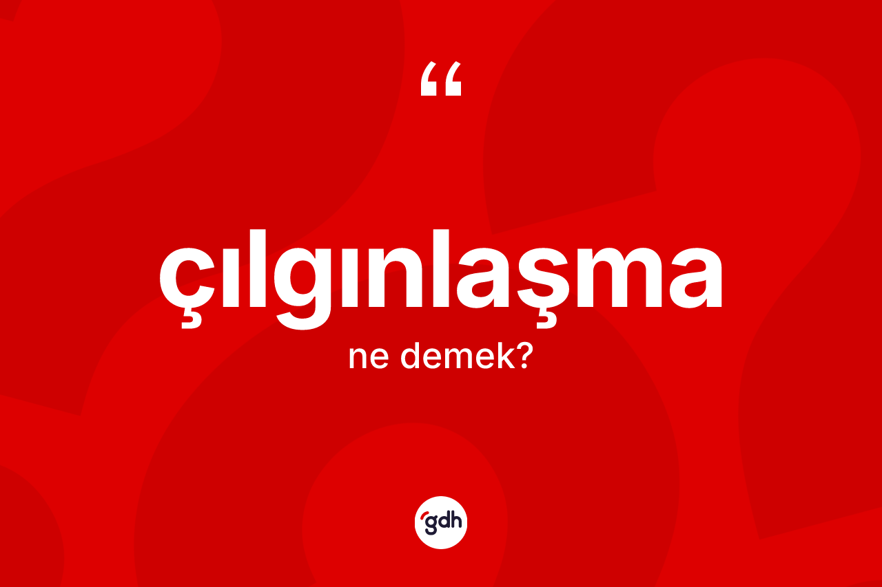 Çılgınlaşma kelimesinin tanımı nedir? Çılgınlaşmanın TDK'ya göre anlamı nedir?