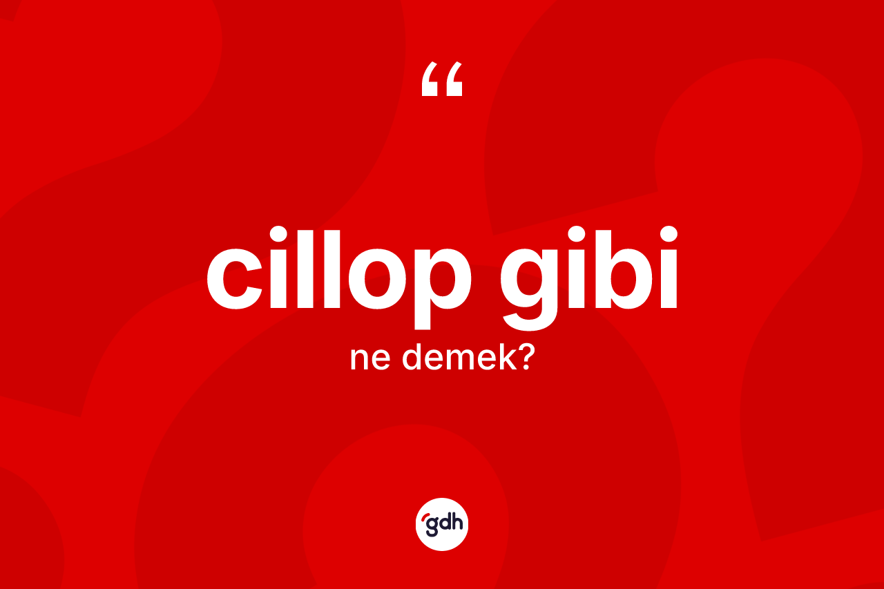 Cillop gibi ne demek? Cillop gibi ifadesi nerede kullanılır?