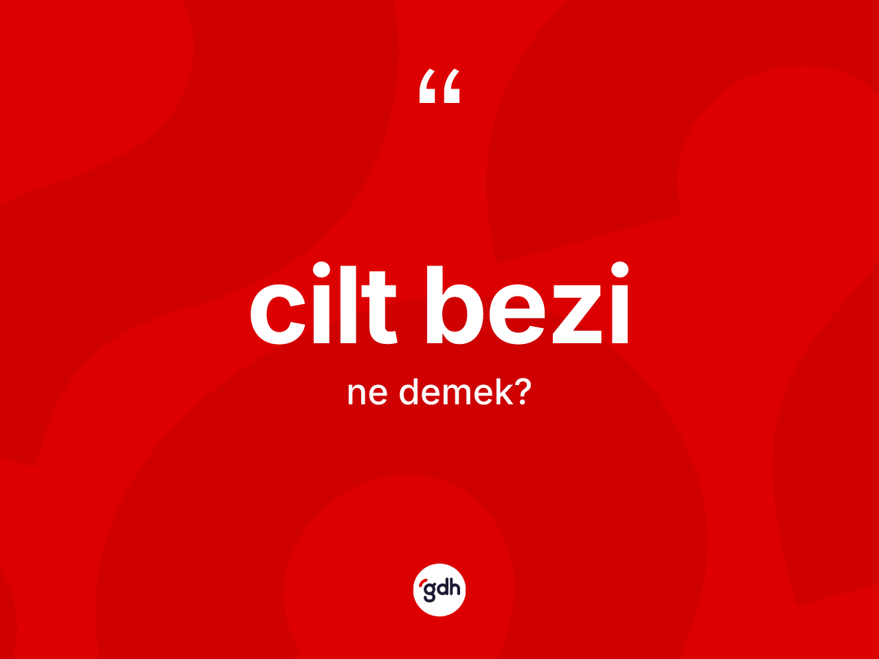 Cilt bezi kelimesinin anlamı nedir? Cilt bezi kelimesinin TDK anlamı nedir?