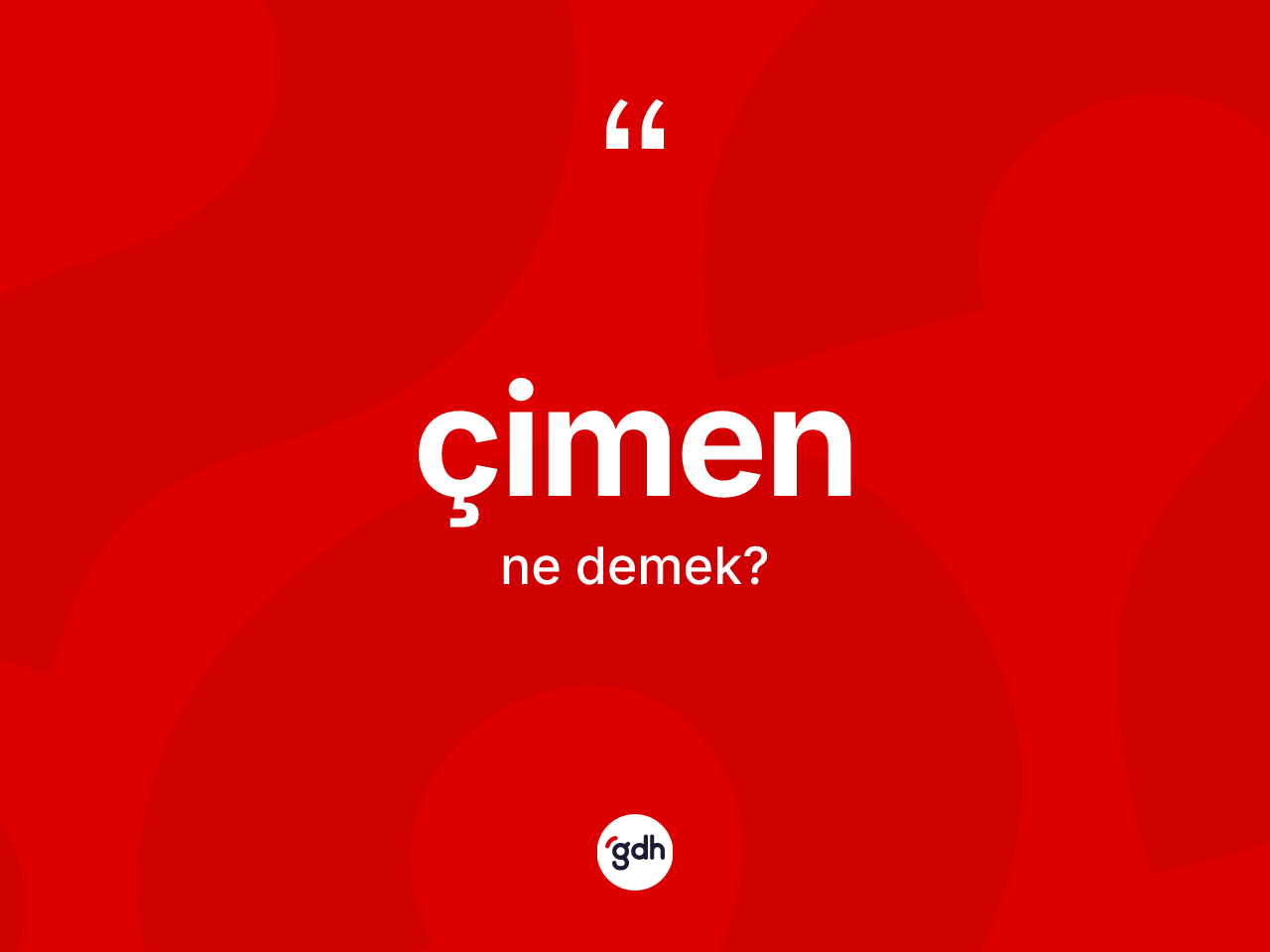 Çimen kelimesinin sözlükteki tanımı nedir? Çimen kelimesinin TDK anlamı nedir?