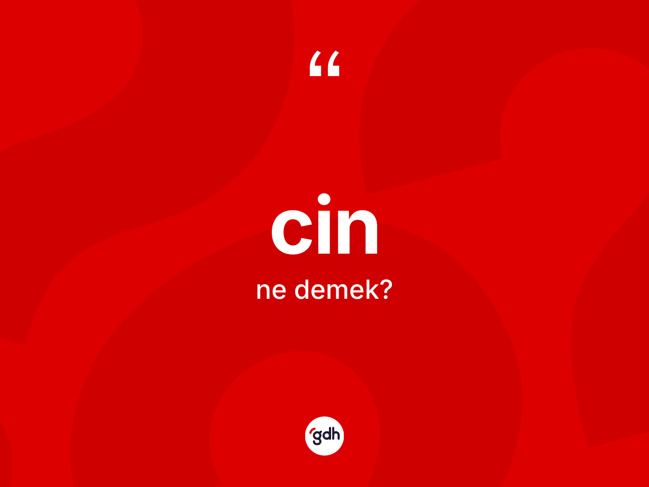 Cin kelimesi nedir? Cinin TDK'ya göre anlamı nedir?