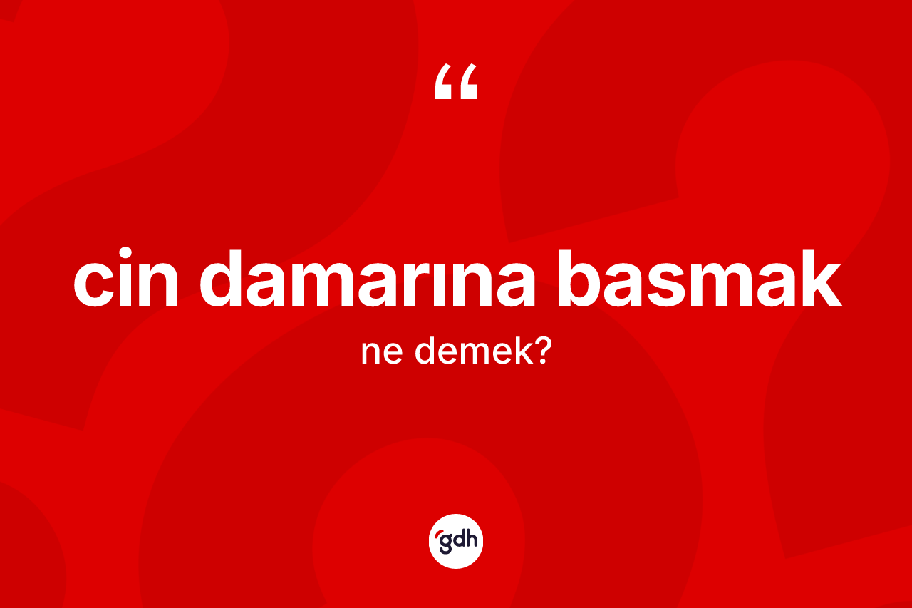 Cin damarına basmak ifadesinin kısaca tanımı nedir?