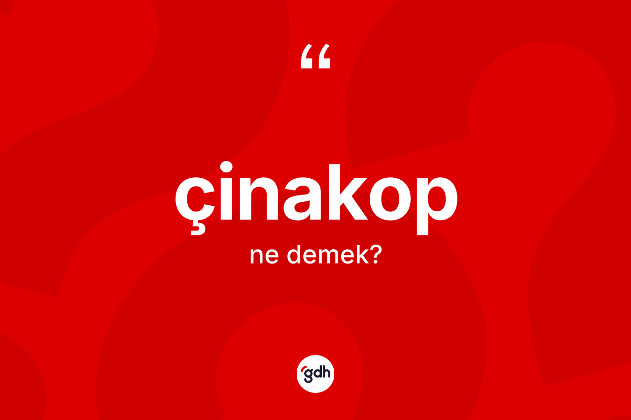 Çinakop kelimesinin sözlükteki tanımı nedir? Çinakop kelimesinin TDK'ya göre açıklaması nedir?