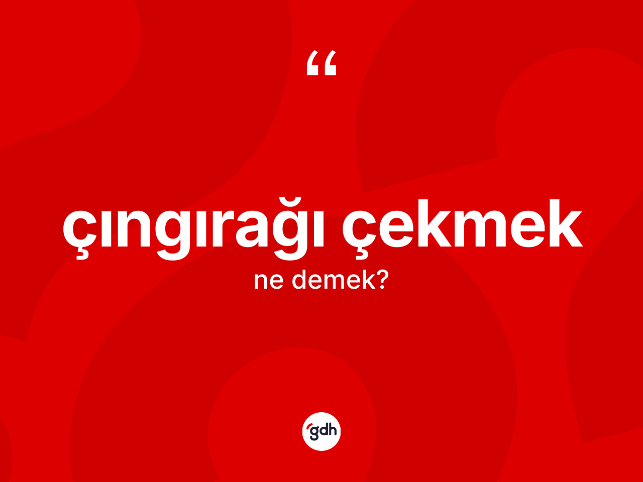 Çıngırağı çekmek ifadesinin anlamı nedir? Çıngırağı çekmek ifadesi nerede kullanılır?