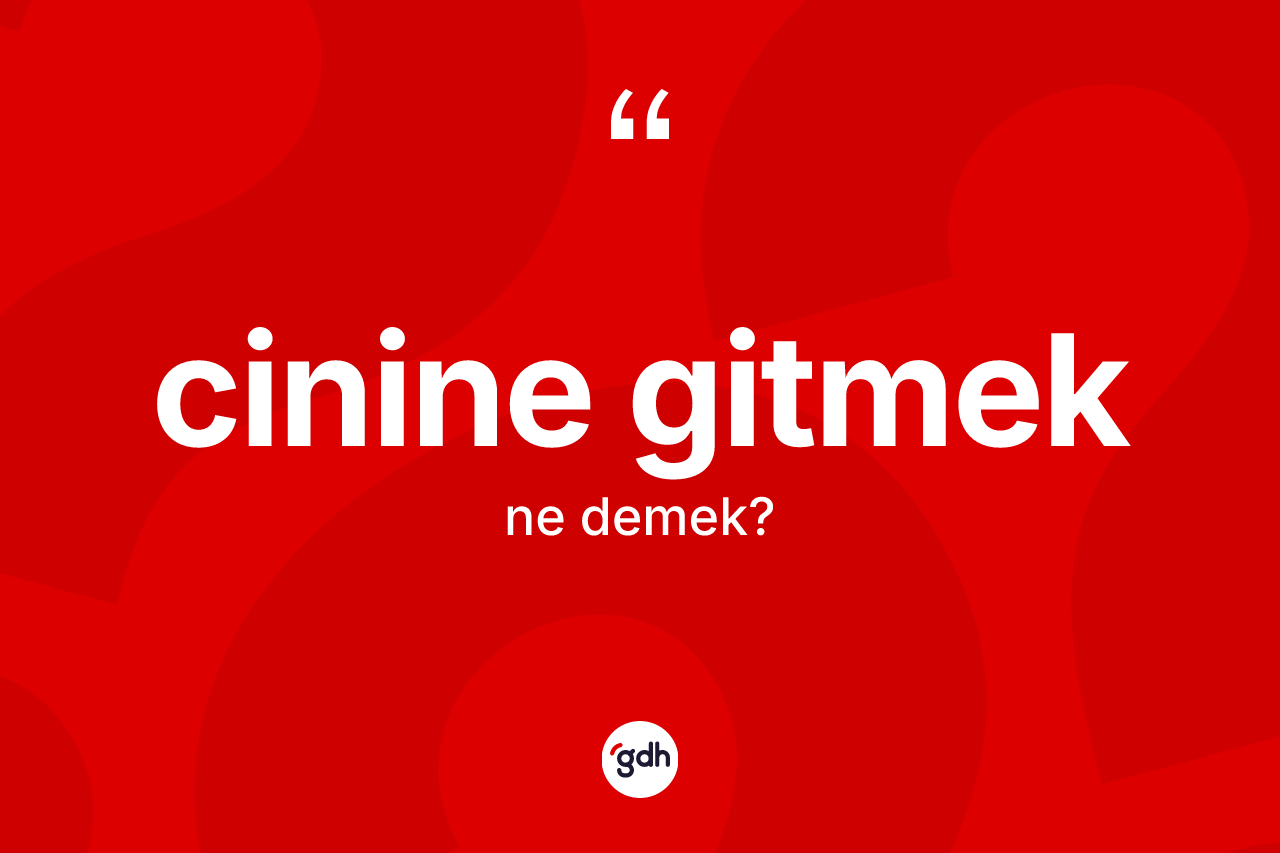Cinine gitmek ifadesinin sözlükteki anlamı nedir?