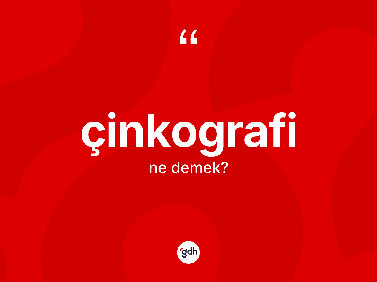 Çinkografi kelimesinin anlamı nedir? Çinkografinin TDK'ya göre anlamı nedir?