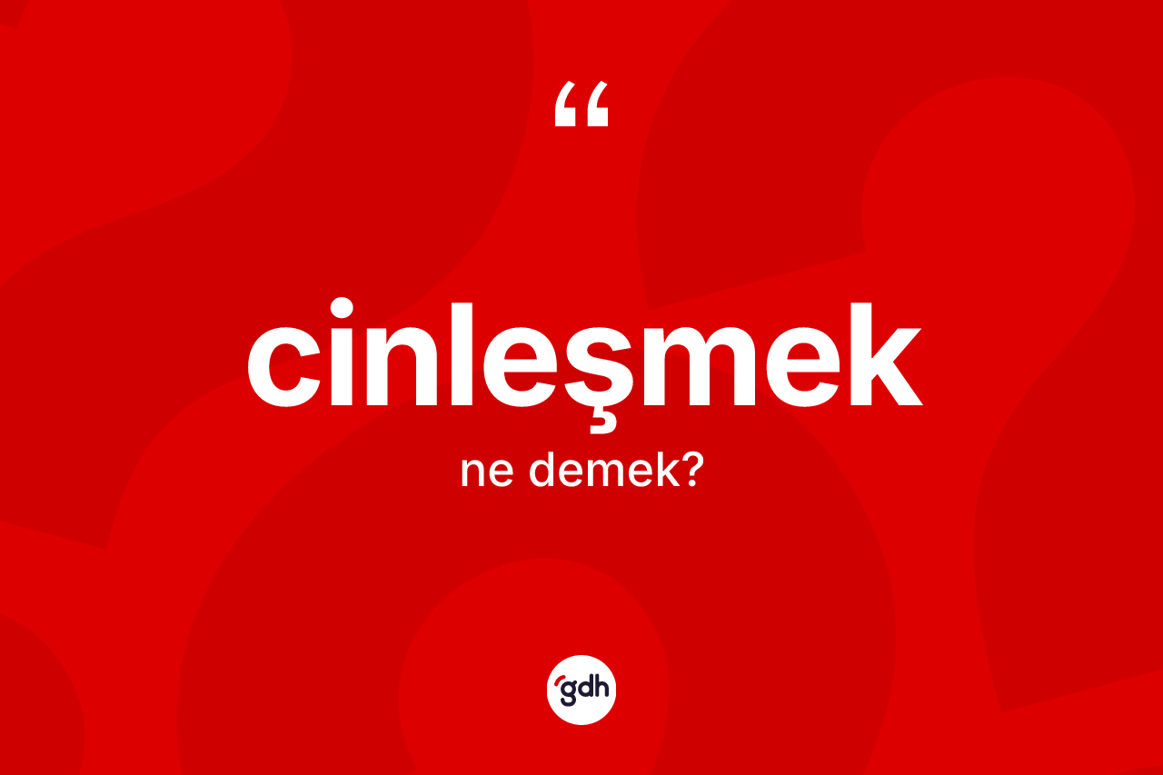 Cinleşmek kelimesinin anlamı nedir?