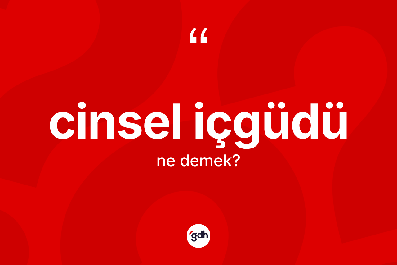 Cinsel içgüdü ne demek?