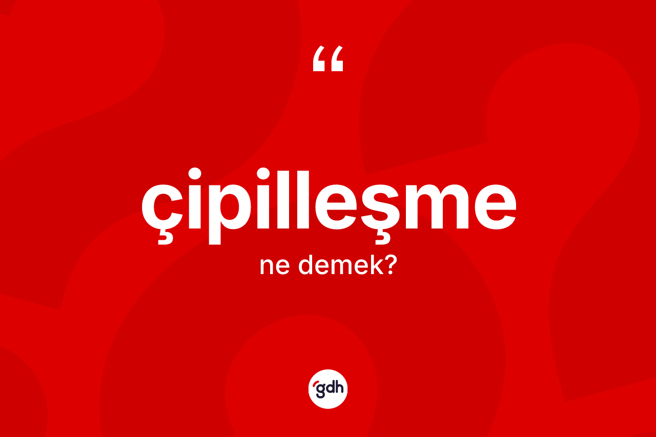Çipilleşme kelimesinin tanımı nedir? Çipilleşmenin sözlükteki anlamı nedir?