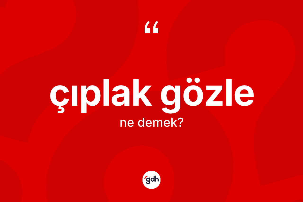 Çıplak gözle kelimesinin anlamı nedir? Çıplak gözle kelimesinin TDK anlamı nedir?