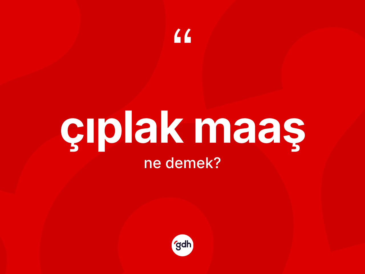 Çıplak maaş kelimesinin tanımı nedir? Çıplak maaşın kısaca tanımı nedir?