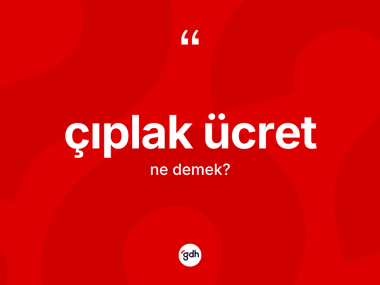 Çıplak ücret kelimesinin sözlükteki tanımı nedir? Çıplak ücret kelimesinin TDK'ya göre açıklaması nedir?