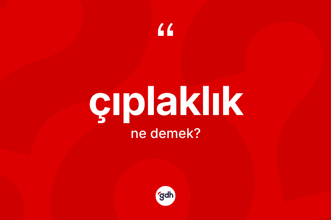 Çıplaklık kelimesinin anlamı nedir? Çıplaklık kelimesinin TDK'ya göre açıklaması nedir?