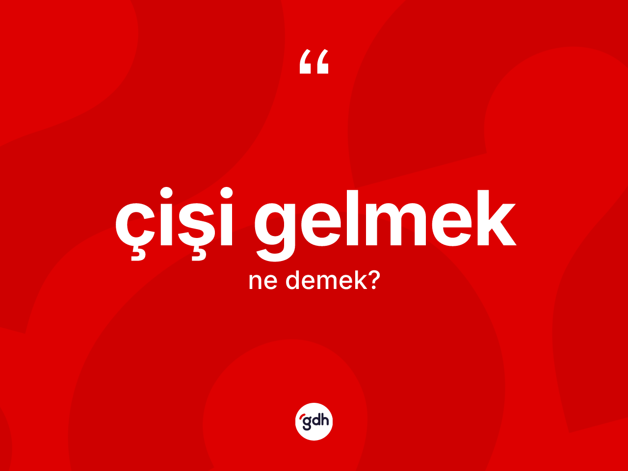 Çişi gelmek ne demek? Çişi gelmek ifadesi hangi durumlarda kullanılır?