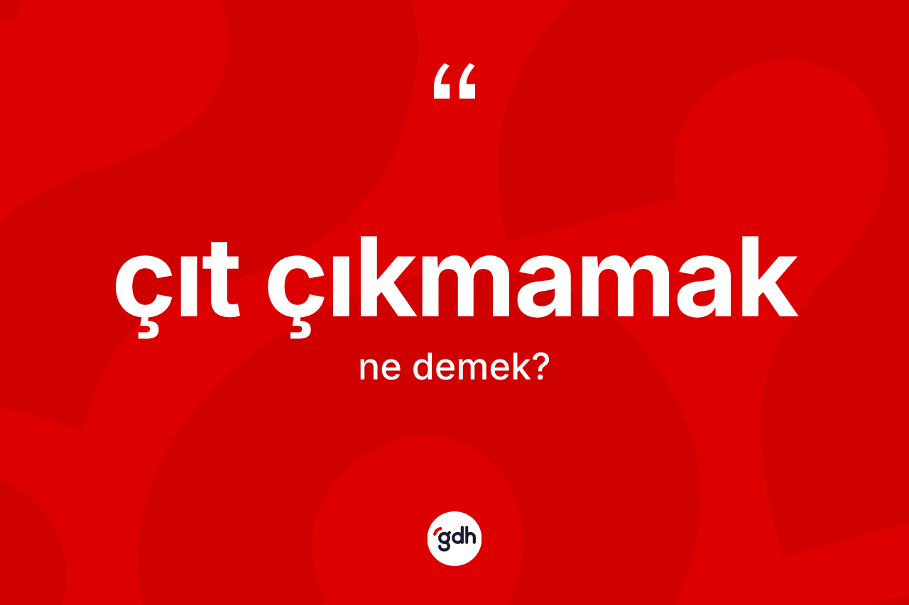 Çıt çıkmamak ne demektir? Çıt çıkmamak sözünün TDK tanımı nedir?