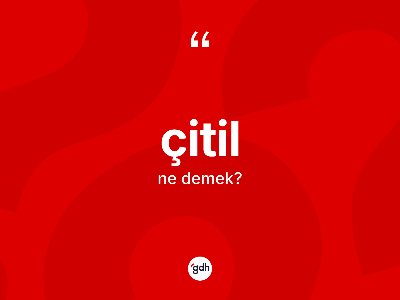 Çitil ne demek? Çitil kelimesinin TDK'ya göre açıklaması nedir?