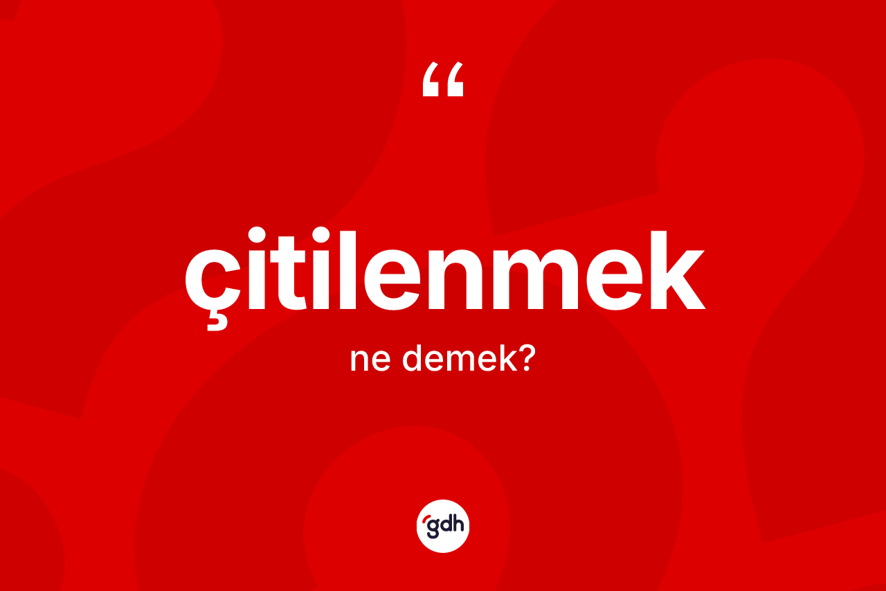 Çitilenmek kelimesinin anlamı nedir? Çitilenmek kelimesinin kaç farklı anlamı var?
