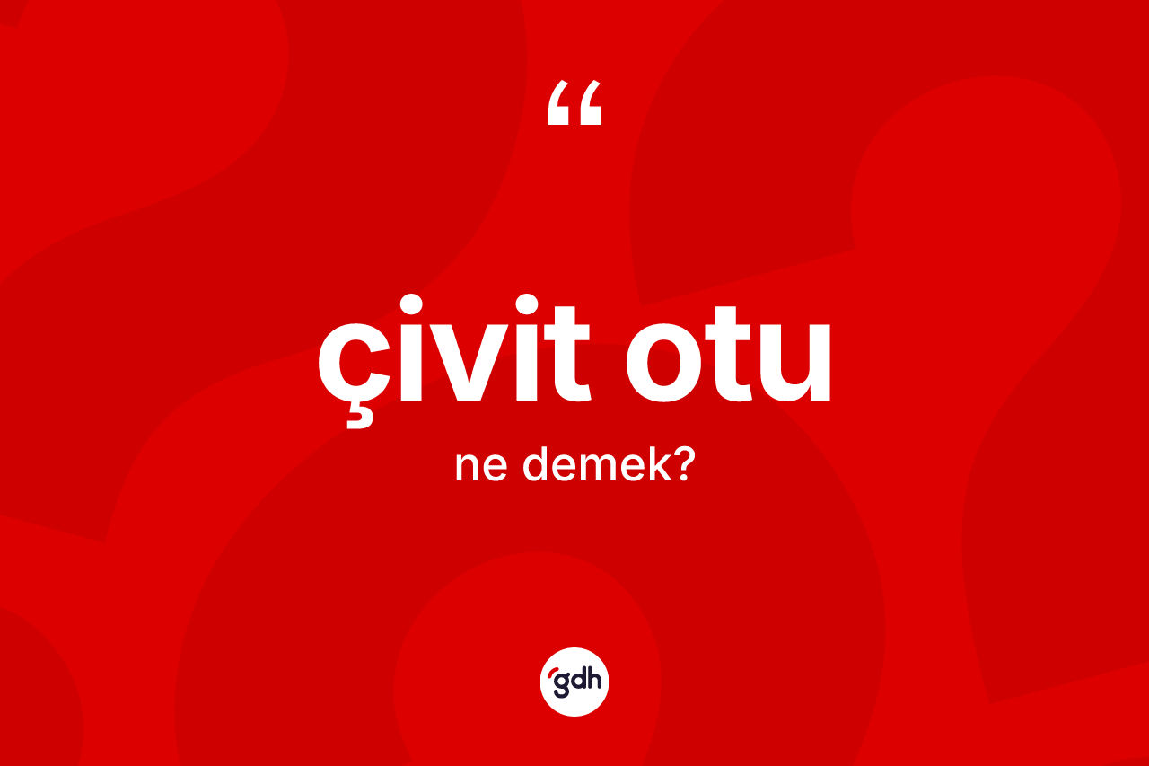 Çivit otu kelimesi nedir?