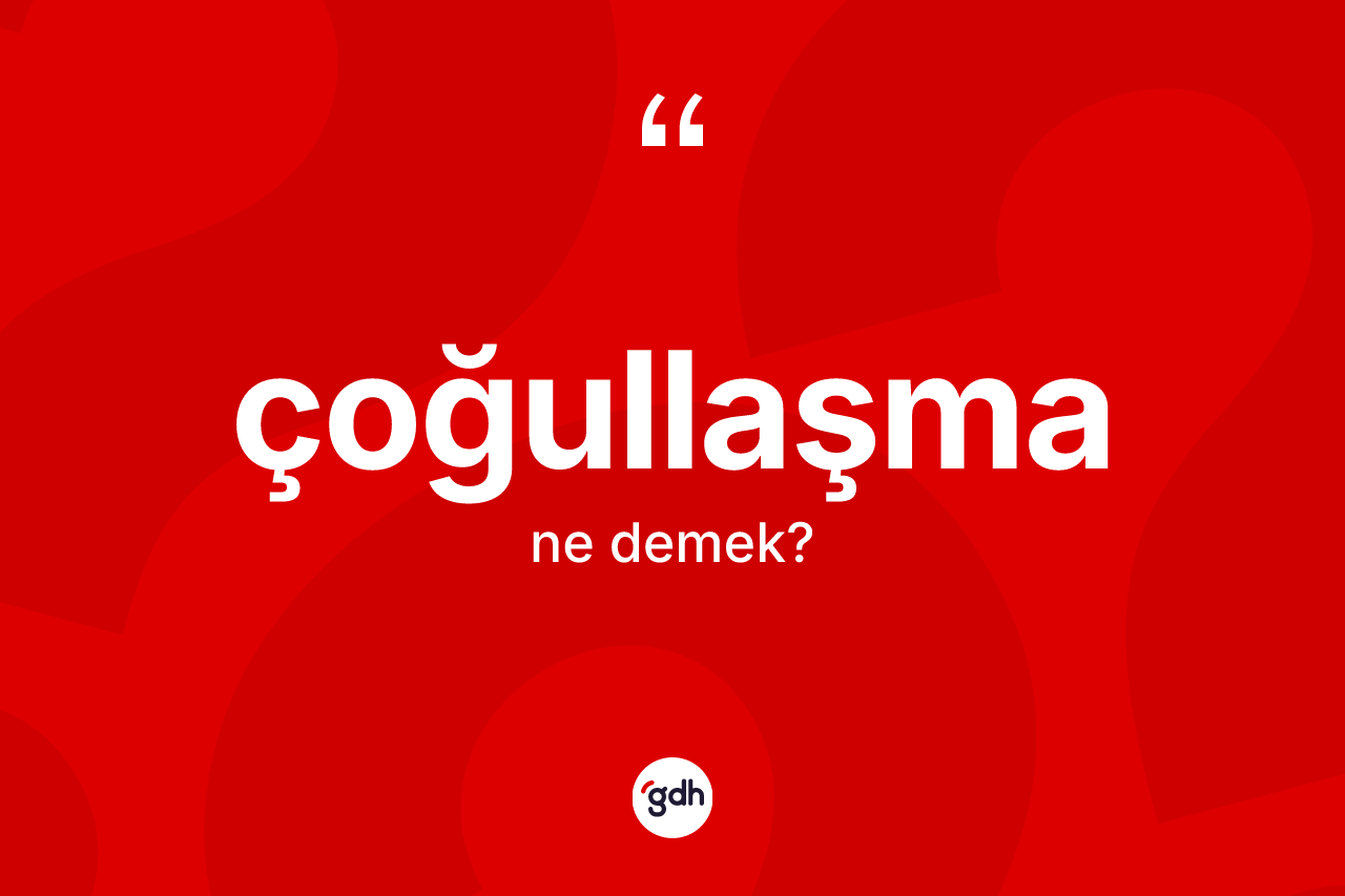Çoğullaşma ne demek? Çoğullaşmanın TDK'ya göre anlamı nedir?