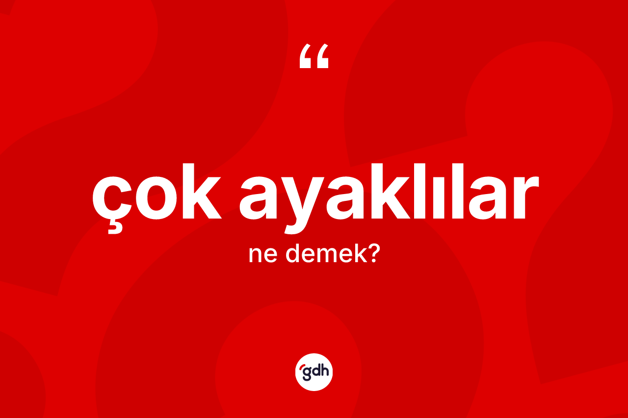 Çok ayaklılar kelimesinin anlamı nedir? Çok ayaklılar kelimesinin TDK'ya göre açıklaması nedir?