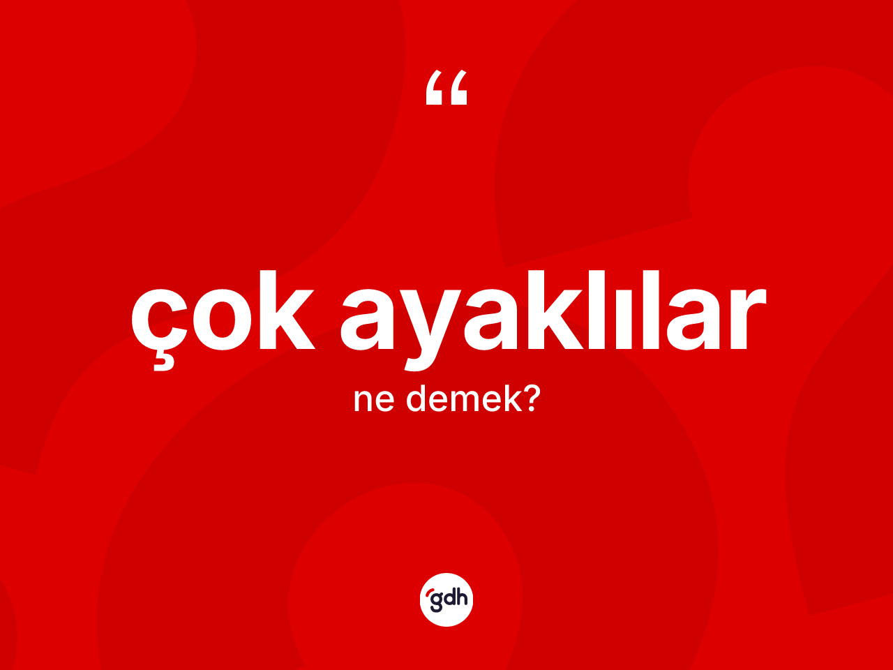 Çok ayaklılar kelimesinin anlamı nedir? Çok ayaklılar kelimesinin TDK'ya göre açıklaması nedir?