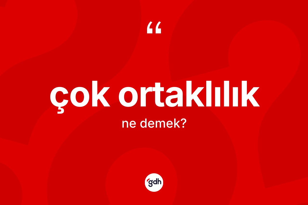 Çok ortaklılık kelimesinin tanımı nedir? Çok ortaklılığın sözlükteki anlamı nedir?