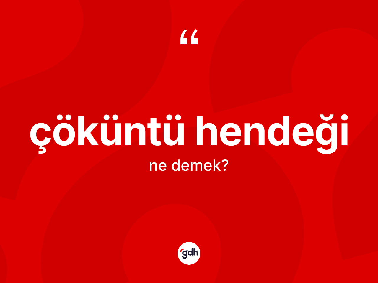 Çöküntü hendeği kelimesinin tanımı nedir? Çöküntü hendeğinin TDK'ya göre anlamı nedir?