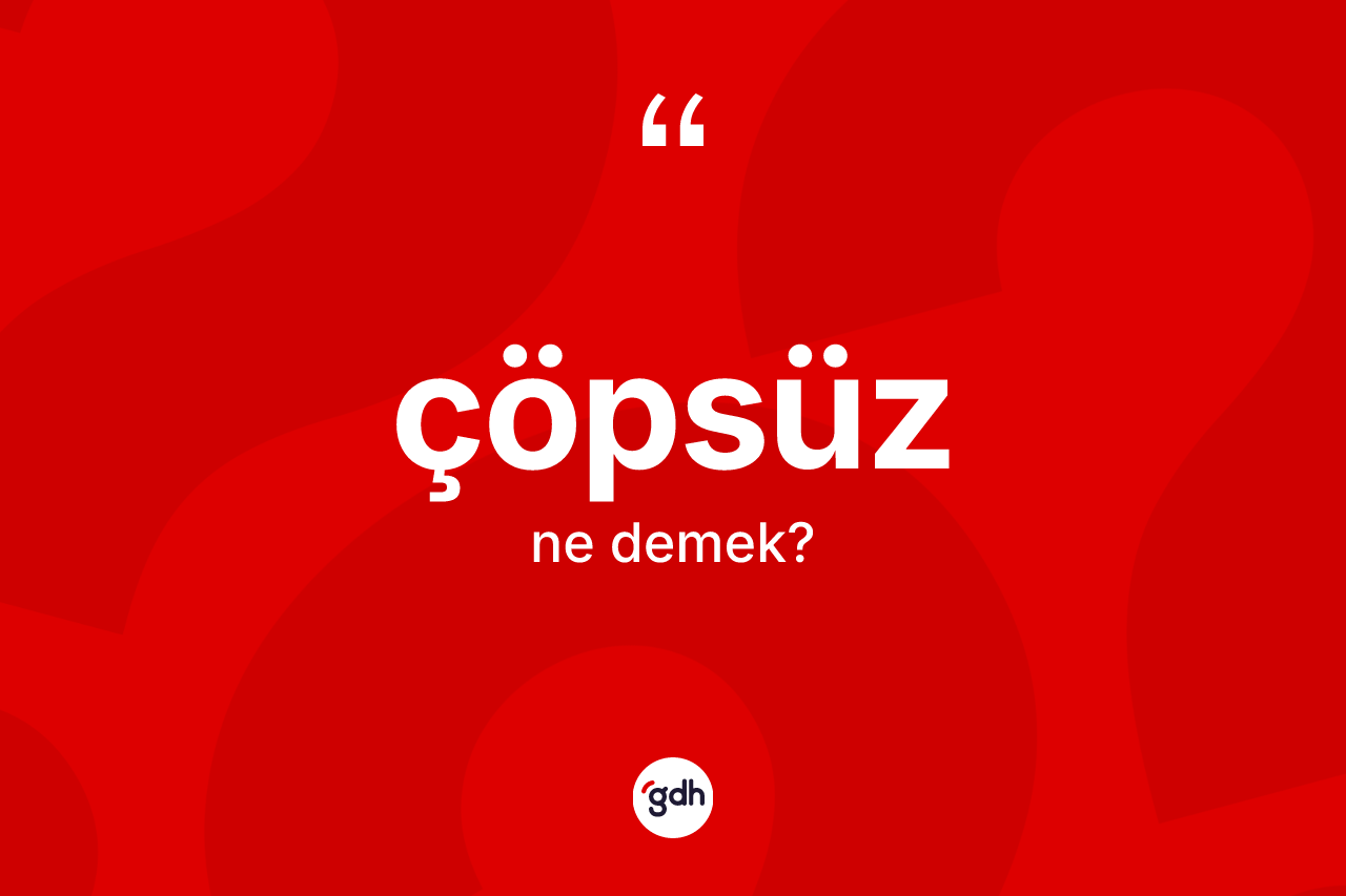 Çöpsüz kelimesinin tanımı nedir? Çöpsüzün kısaca tanımı nedir?