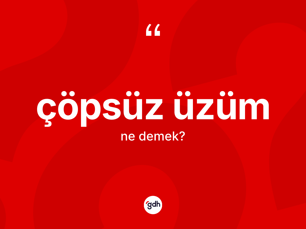 Çöpsüz üzüm kelimesinin tanımı nedir? Çöpsüz üzümün TDK'ya göre anlamı nedir?