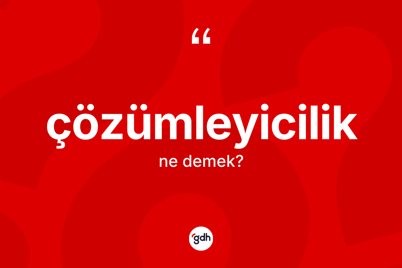 Çözümleyicilik ne demek? Çözümleyicilik kelimesinin kaç farklı anlamı var?