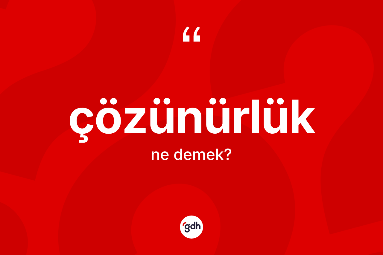 Çözünürlük kelimesi ne anlama gelir?