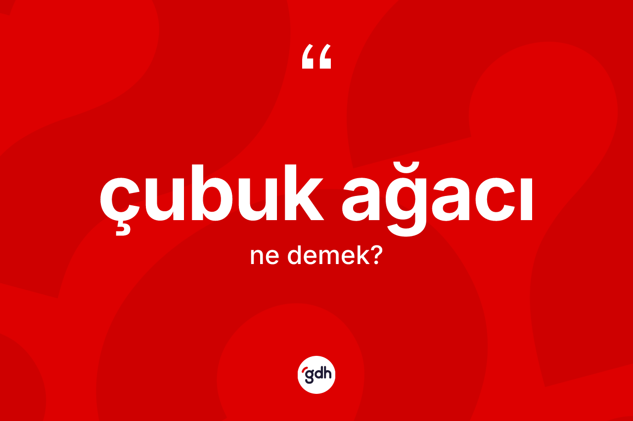 Çubuk ağacı kelimesinin anlamı nedir? Çubuk ağacının sözlükteki anlamı nedir?
