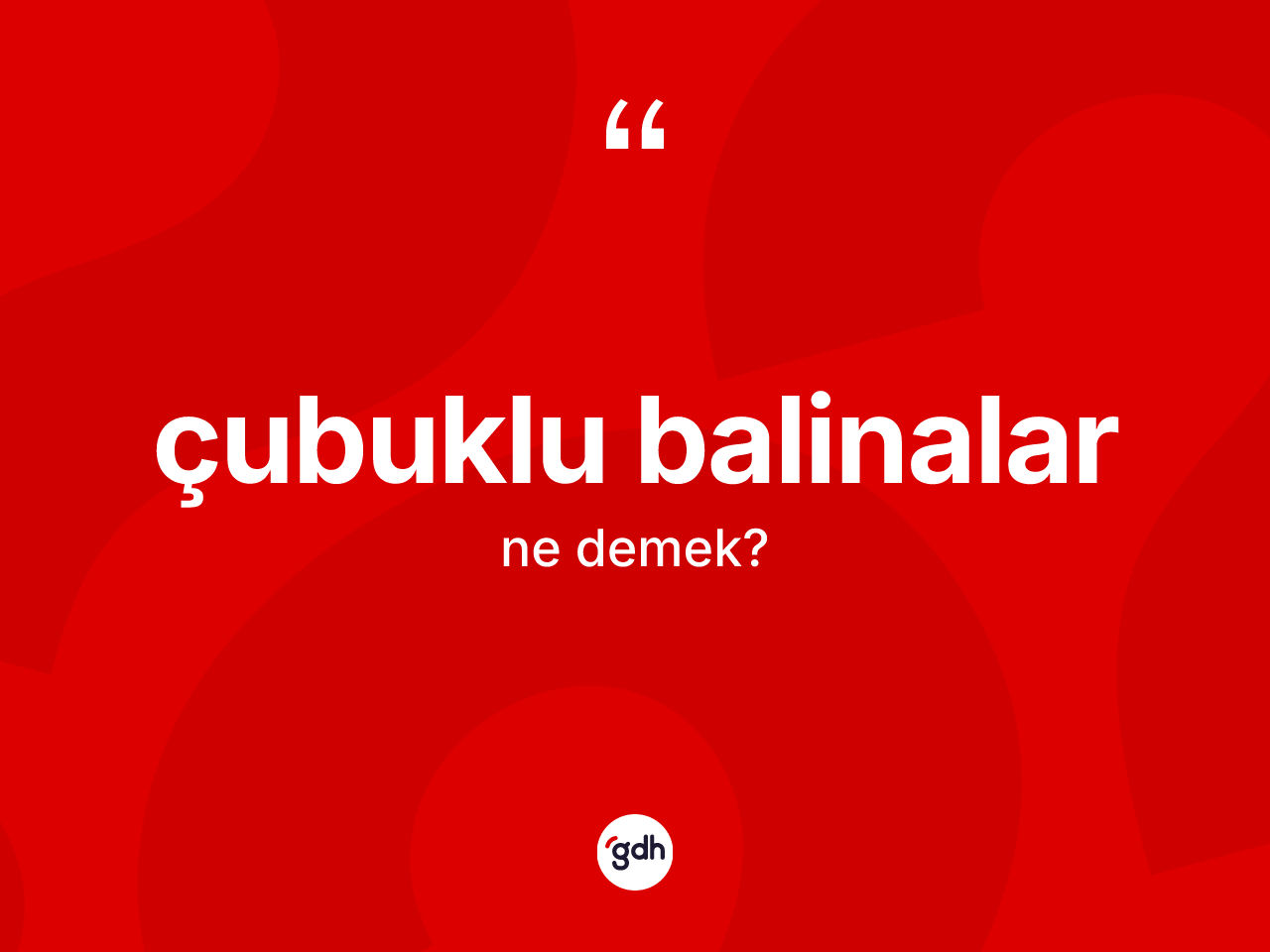 Çubuklu balinalar kelimesinin sözlükteki tanımı nedir? Çubuklu balinalar kelimesinin TDK anlamı nedir?